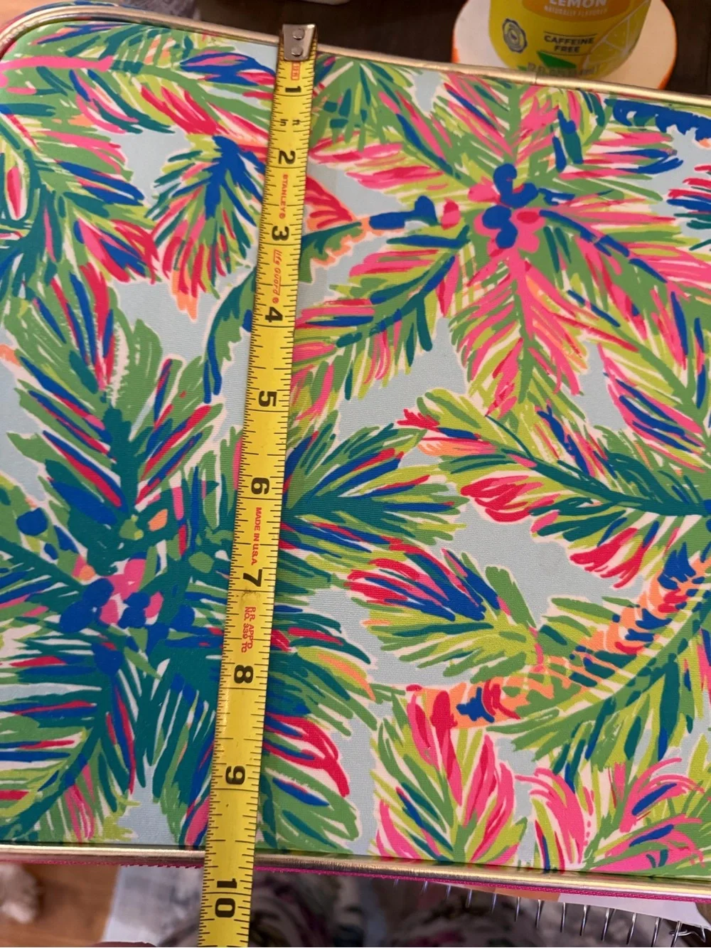 Colorful Palm Print Zip Pouch - Multi